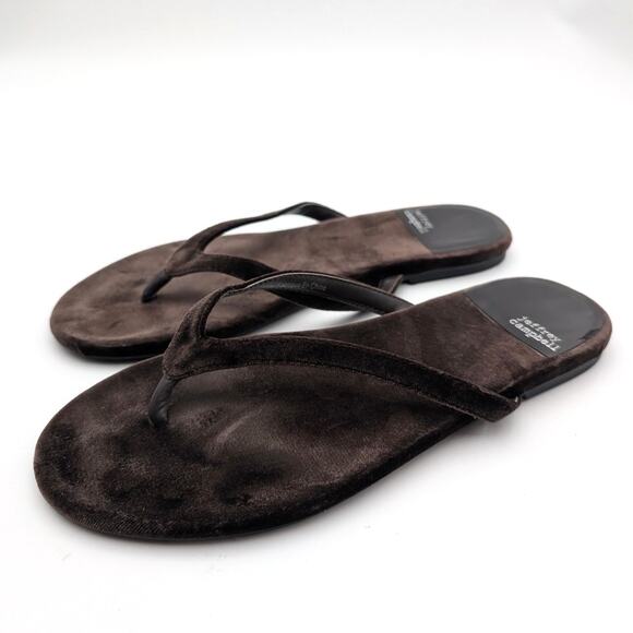 Jeffrey Campbell Byron Bay Thong Sandals Women's Dark Brown Size US9 EU40 - Picture 1 of 11
